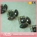 slipper ornament rhinestone cup chain black color design